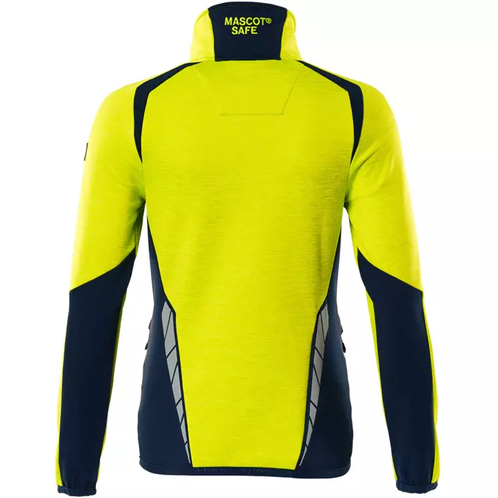 Mascot Accelerate Safe women's fleece sweater, Hi-Vis Yellow/Dark Marine, large image number 1