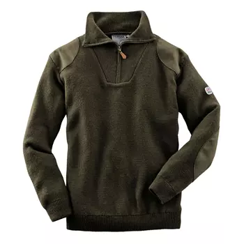 Terrax ½-zip stickad tröja, Olivgrön