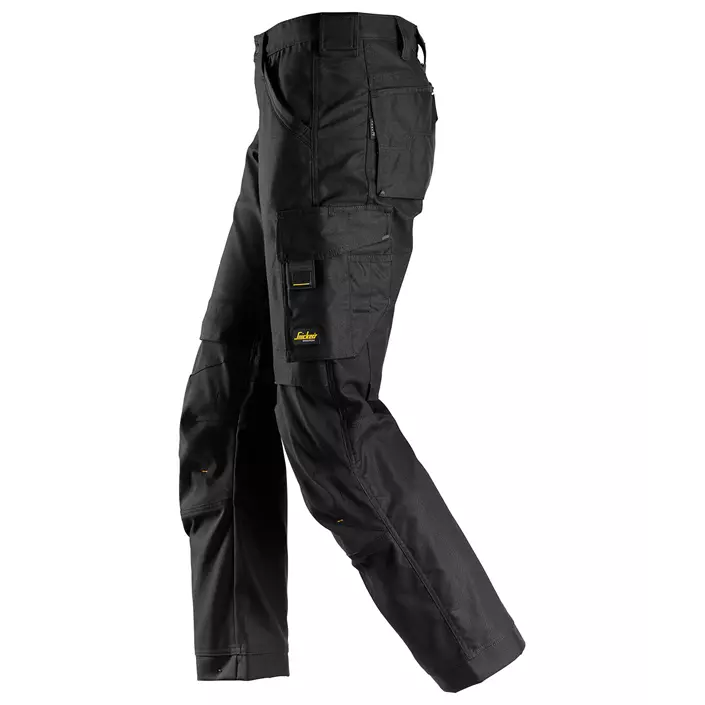 Snickers AllroundWork Canvas+ work trousers 6324, Black, large image number 2