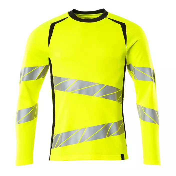 Mascot Accelerate Safe long-sleeved T-shirt, Hi-vis Yellow/Black, large image number 0