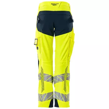 Mascot Accelerate Safe women's work trousers full stretch, Hi-Vis Yellow/Dark Marine