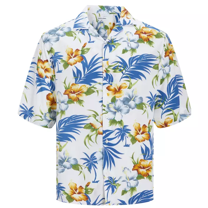 Jack & Jones Plus JJEJEFF kortermet Hawaii skjorte, Cloud Dancer, large image number 0