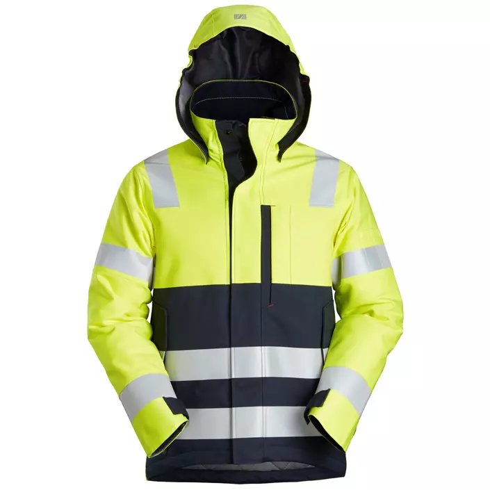 Snickers ProtecWork winter jacket, Hi-vis Yellow/Marine, large image number 0