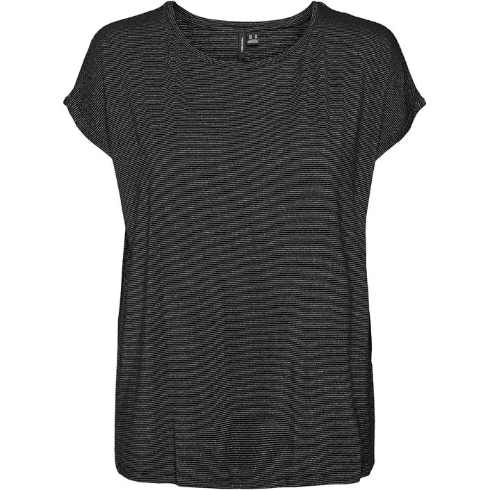 Vero Moda VMLAVA GLITTER dame T-shirt, Black/Silver Lurex, large image number 0