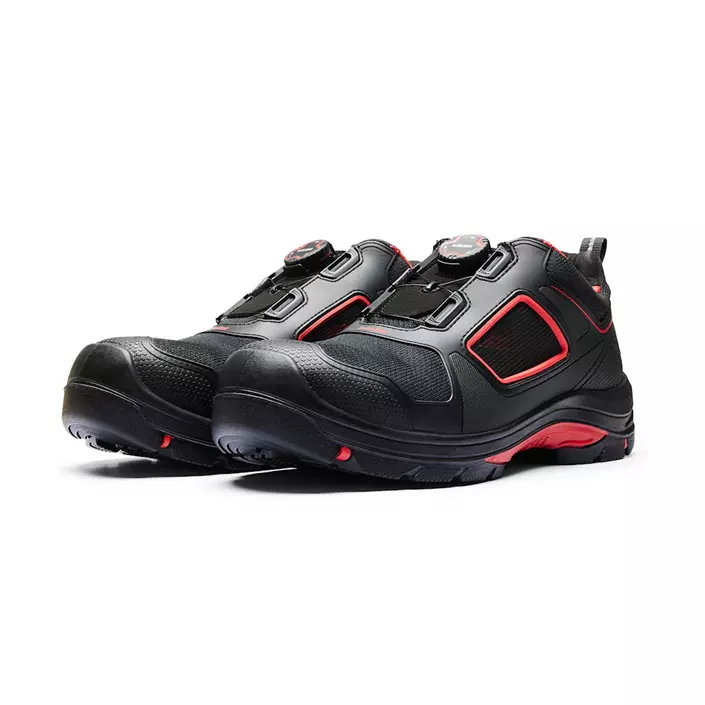 Blåkläder Gecko safety shoes S1P, Black/Red, large image number 1