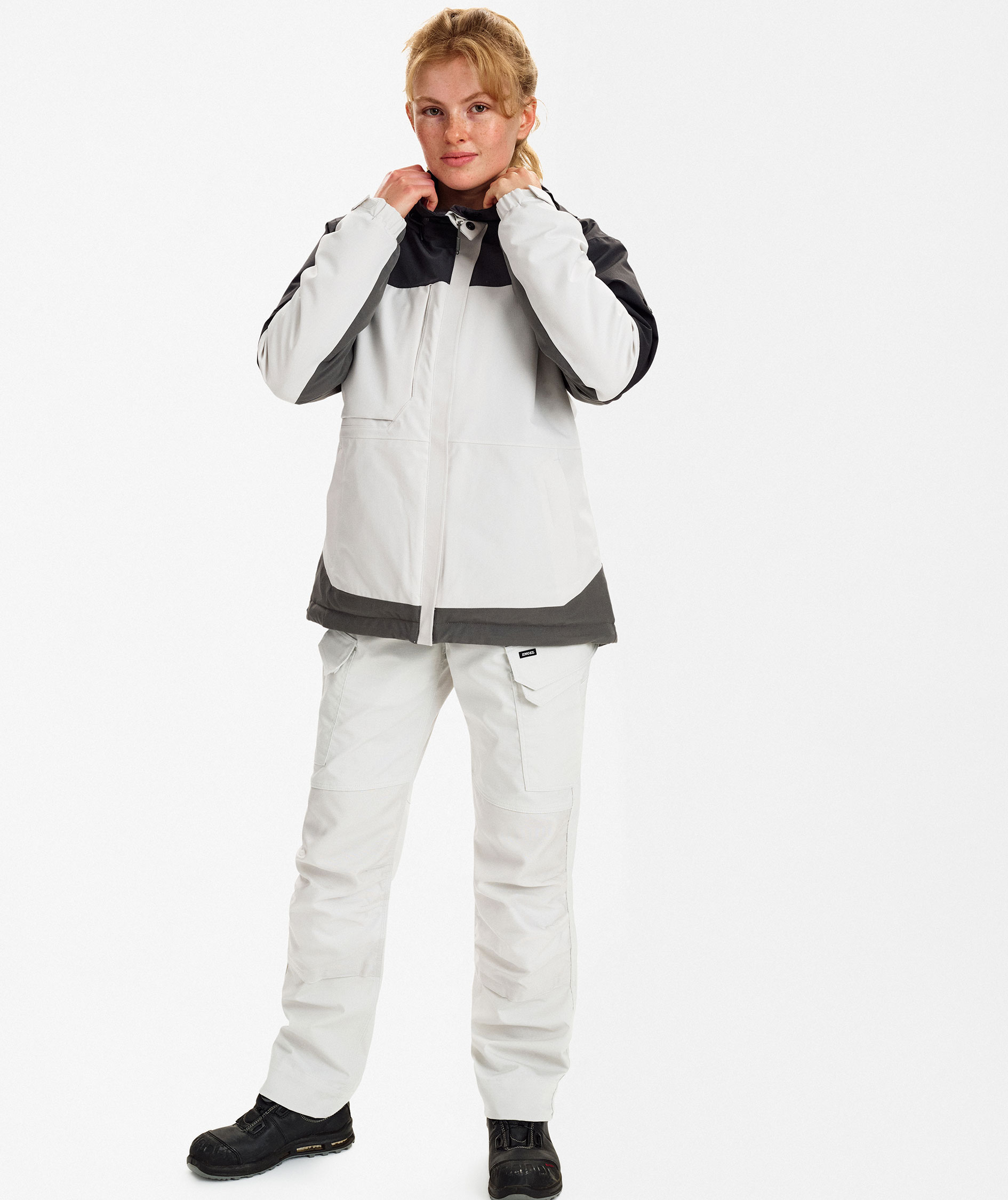 Engel Entire Damen Winterjacke, Bone White/Anthracite Grey, large image number 2