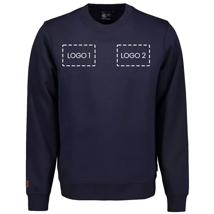 Westborn sweatshirt med logotryck, , large image number 1