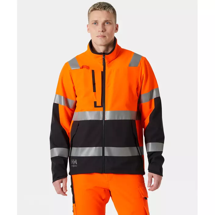 Helly Hansen Alna 4X Tech arbejdsjakke full stretch, Hi-vis Orange/Ebony, large image number 1