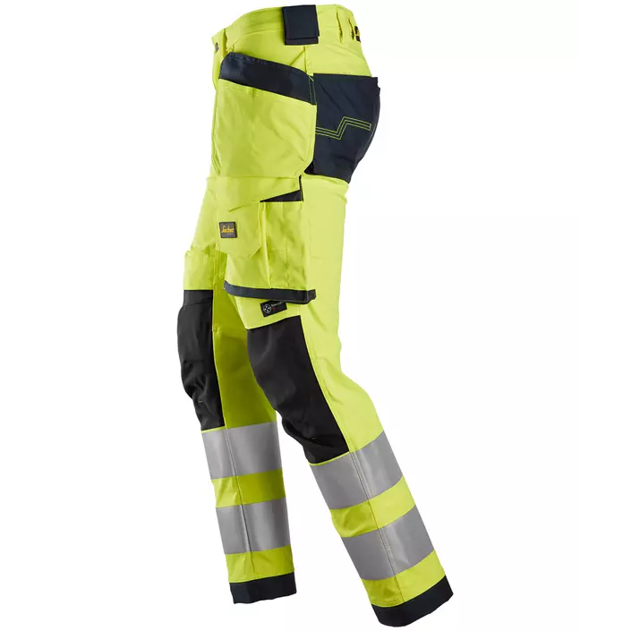 Snickers AllroundWork craftsman trousers 6243, Hi-Vis Yellow/Navy, large image number 2