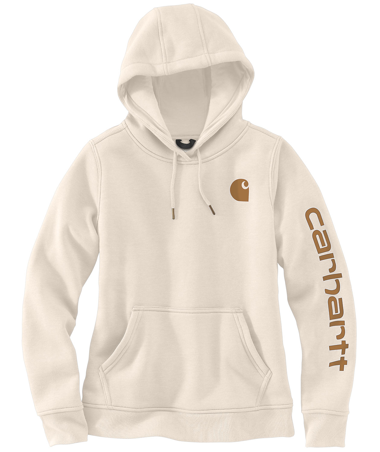 Carhartt Clarksburg Damen Kapuzensweatshirt, Malt/Carhartt Brown