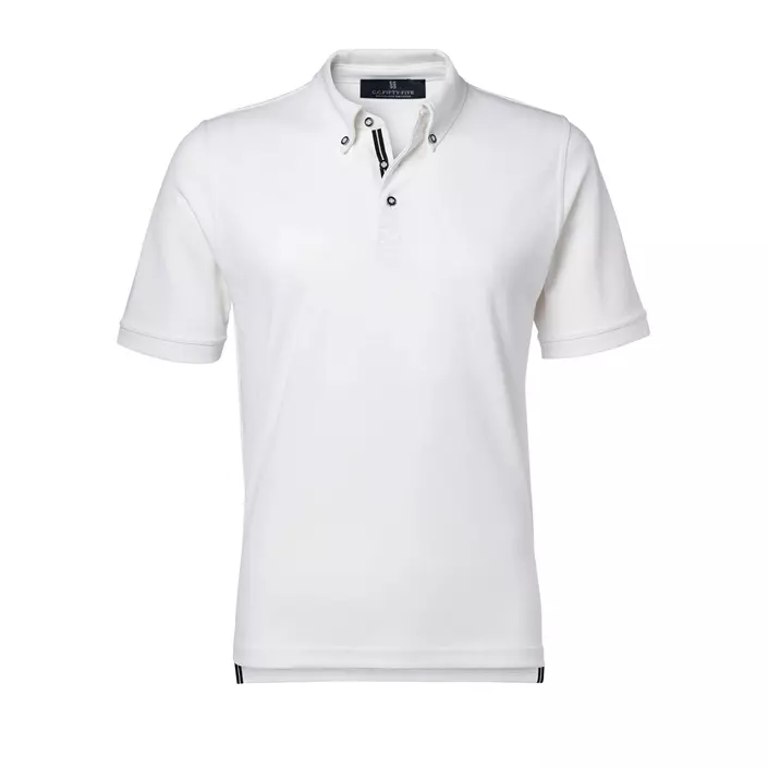 CC55 Munich Sportwool button-down polo T-shirt, Hvid, large image number 0