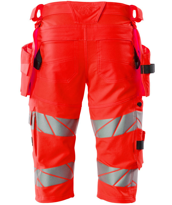 Mascot Accelerate Safe hantverksshorts Full stretch, Varsel R&ouml;d, large image number 1