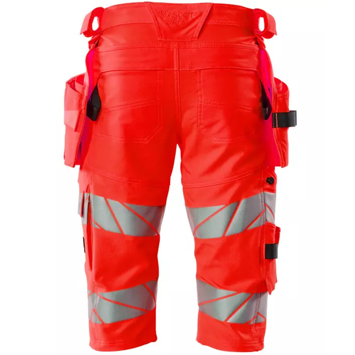 Mascot Accelerate Safe craftsman shorts Full stretch, Hi-Vis Red, large image number 1