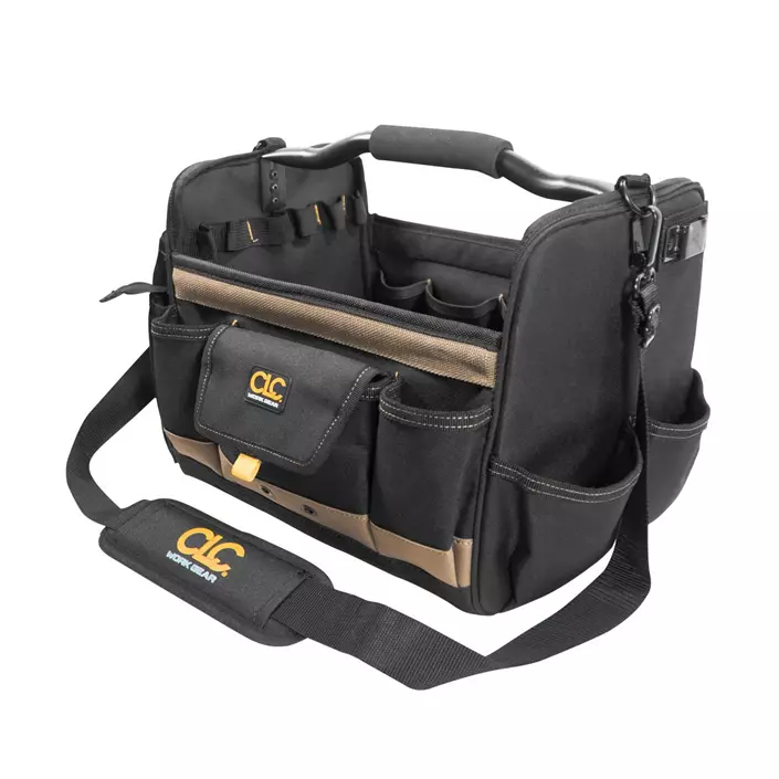 CLC Work Gear 1578 medium open tool bag, Black/Brown, Black/Brown, large image number 0