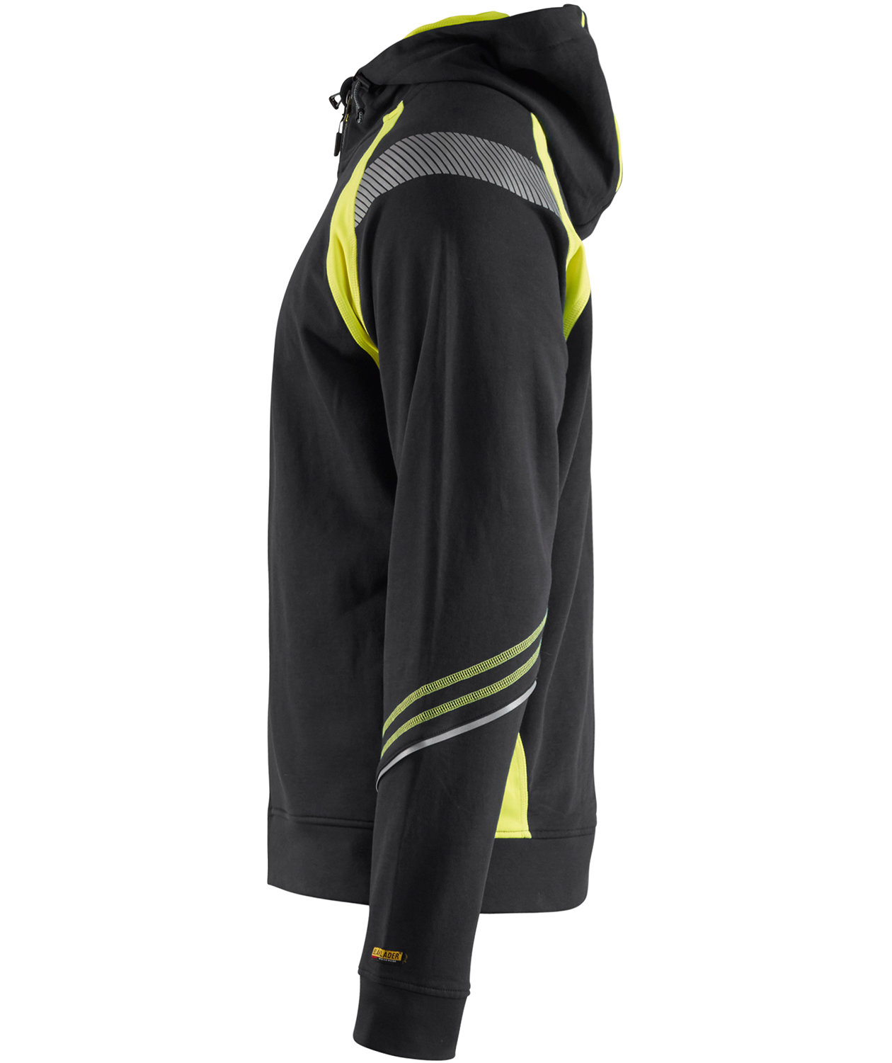 Bl&aring;kl&auml;der Kapuzenpullover, Schwarz/Hi-Vis Gelb, large image number 2