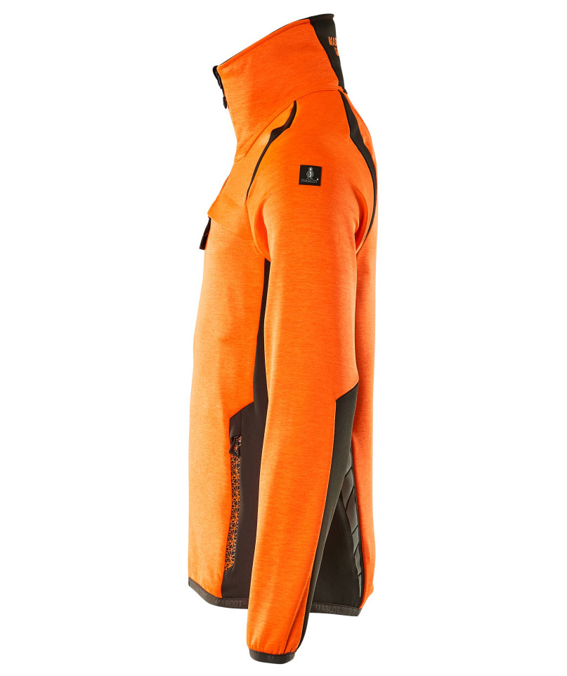 Mascot Accelerate Safe fleece sweater, Hi-vis Orange/Dark anthracite, large image number 3
