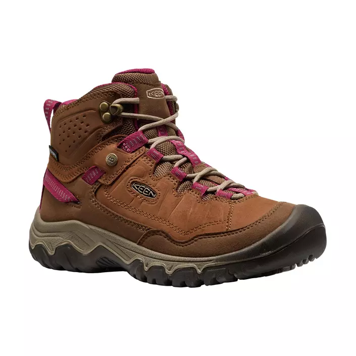 Keen Targhee IV Mid WP dame turstøvletter, Bison/Beaujolais, large image number 2