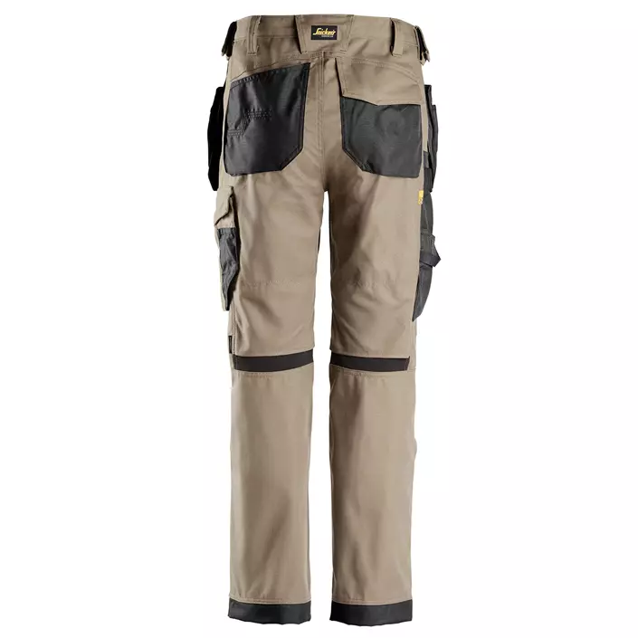 Snickers AllroundWork Canvas+ hantverksbyxa 6224, Khaki/Svart, large image number 1