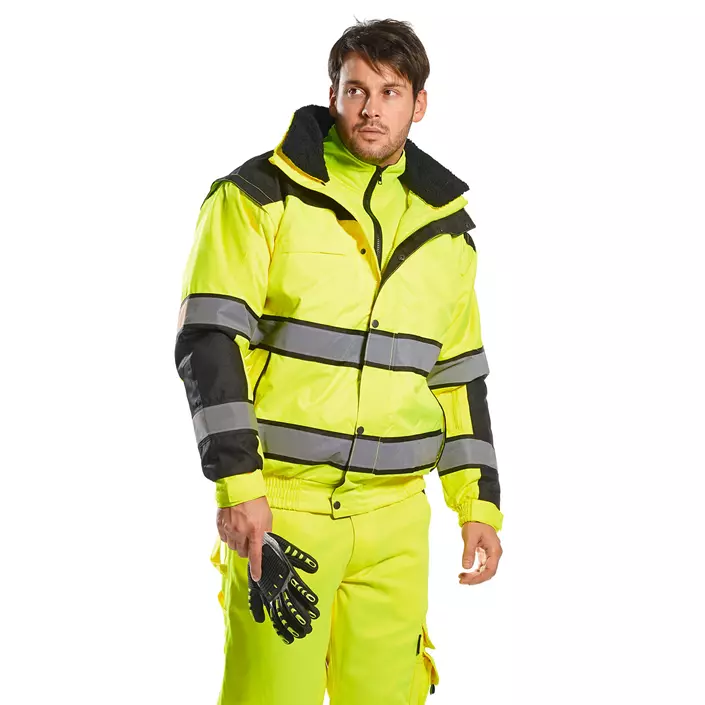 Portwest 3-i-1 pilotjacka, Gul/Svart, large image number 5