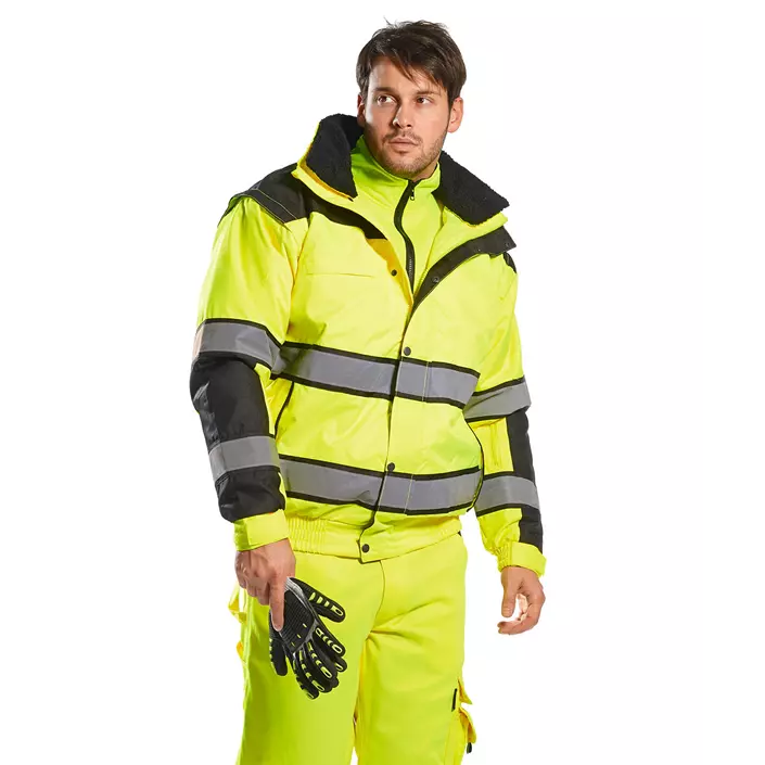Portwest 3-in-1 pilotjacket, Yellow/Black, large image number 5