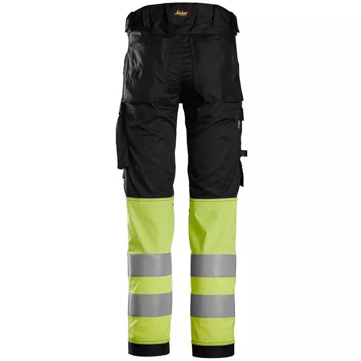 Snickers AllroundWork work trousers 6334, Black/Hi-Vis Yellow, large image number 1