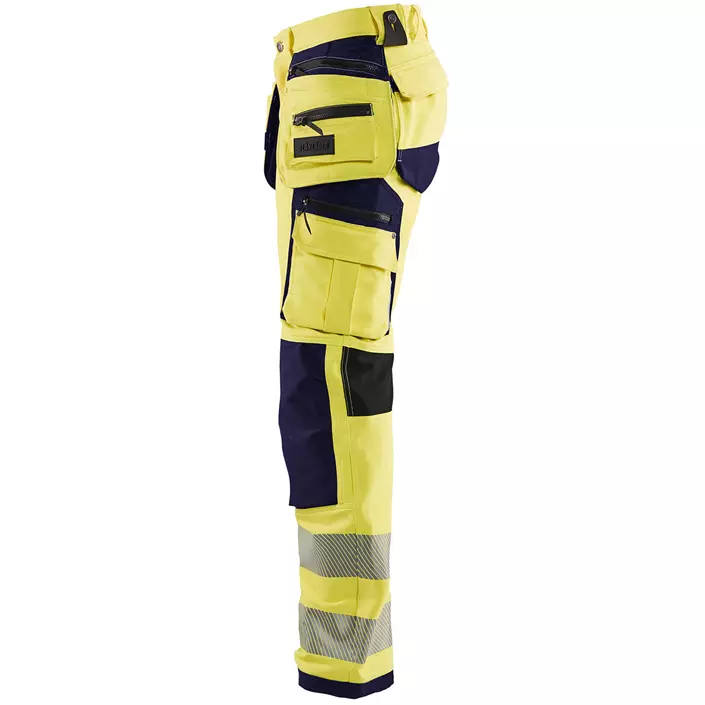 Blåkläder craftsman trousers full stretch, Hi-vis yellow/Marine blue, large image number 2