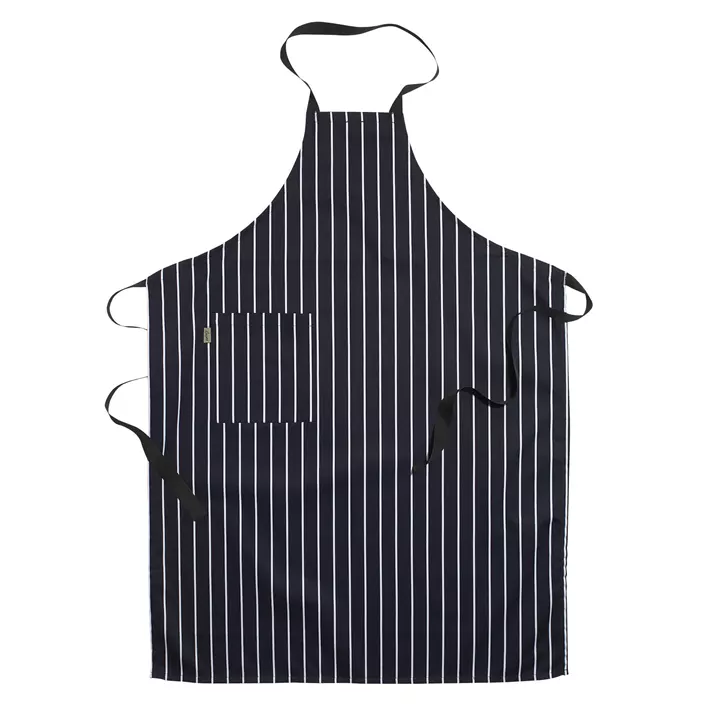 Segers Junior bib apron with pocket, Marine/White Striped, large image number 0