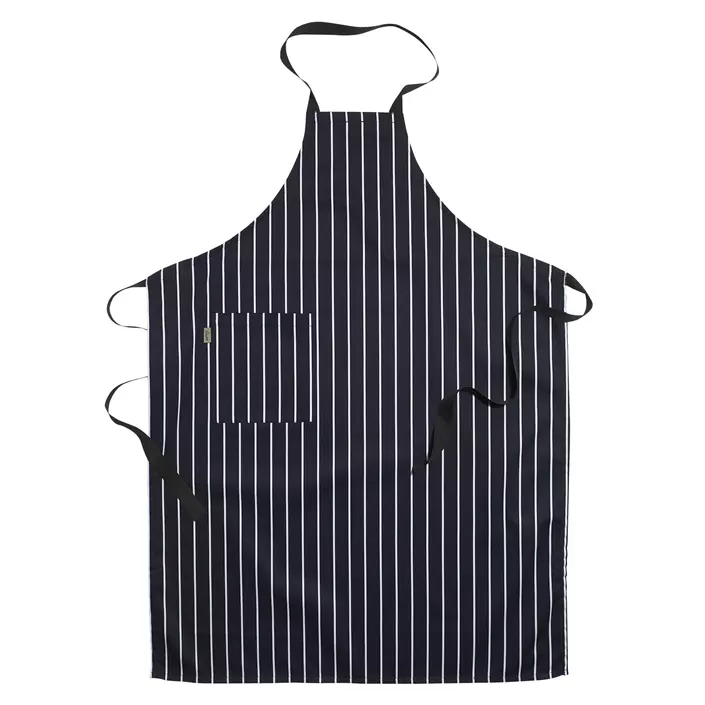 Segers Junior bib apron with pocket, Marine/White Striped, large image number 0