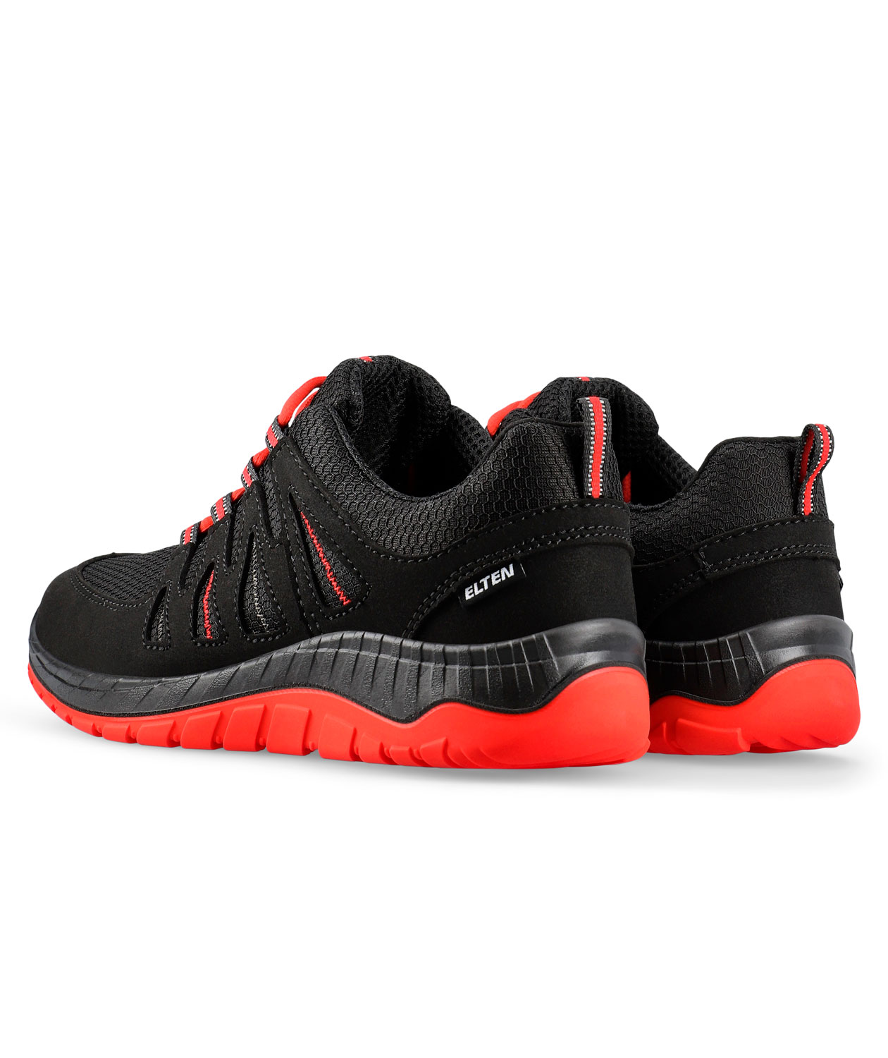 Elten Maddox Black-Red Low work shoes O2, Black, large image number 3