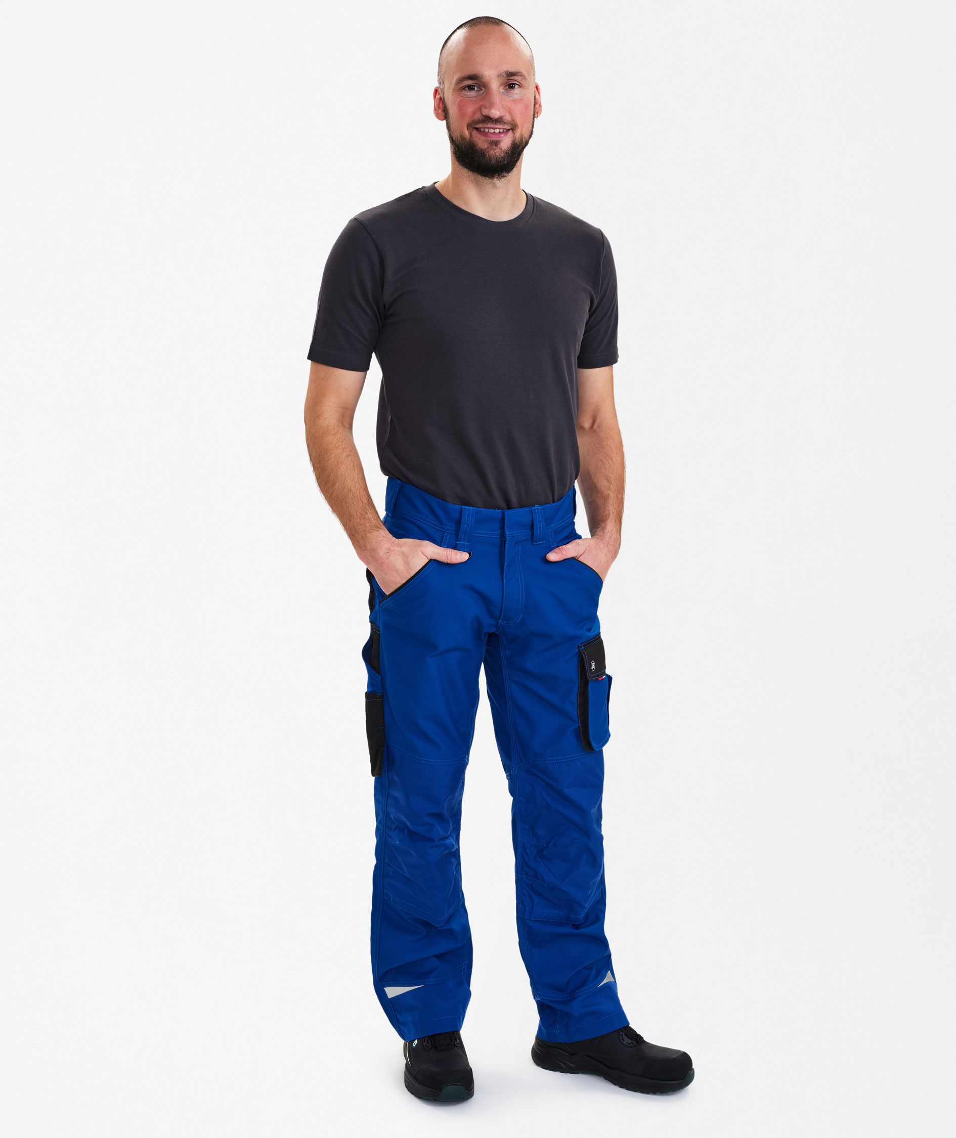 Engel Galaxy Arbetsbyxa, Surfer Blue/Svart, large image number 1