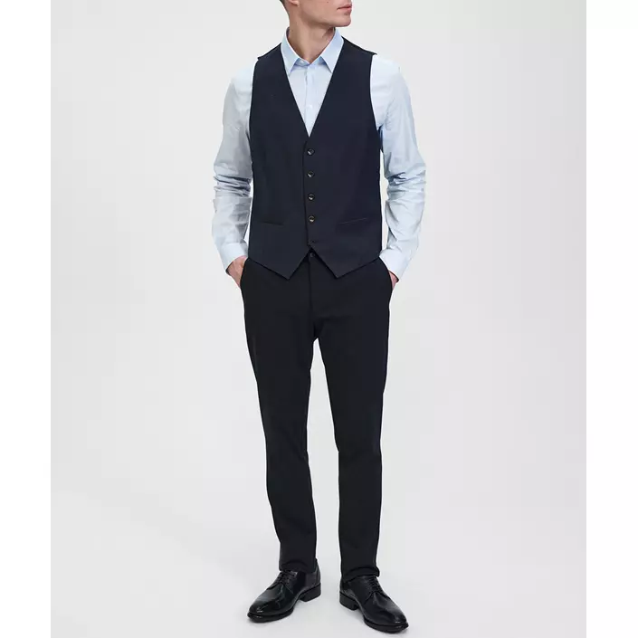 Sunwill Weft Stretch Modern fit vest, Navy, large image number 1