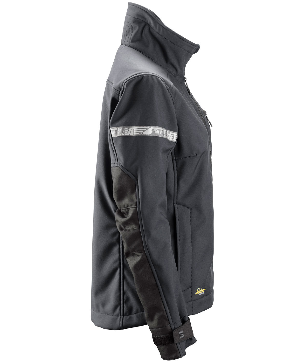 Snickers AllroundWork softshelljacka 1207 dam, St&aring;lgr&aring;/Svart, large image number 3