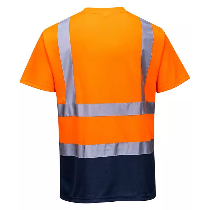 Portwest T-shirt, Varsel Orange/Marinblå, large image number 1