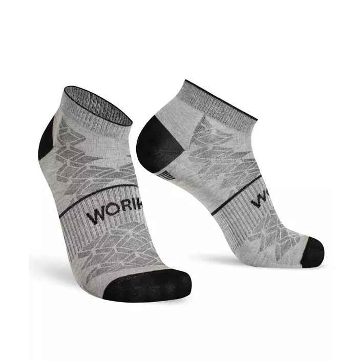 Worik Thil 2-pack trainer socks, Grey, large image number 0