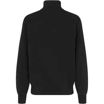 ID Sweatshirt with short zipper, Black