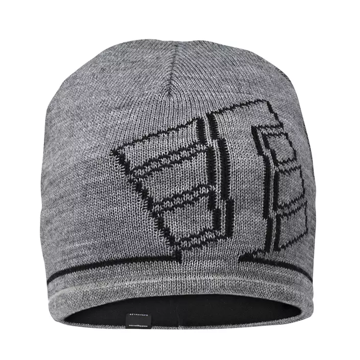 Snickers knitted beanie with WINDSTOPPER©, Grey/Black, Grey/Black, large image number 0