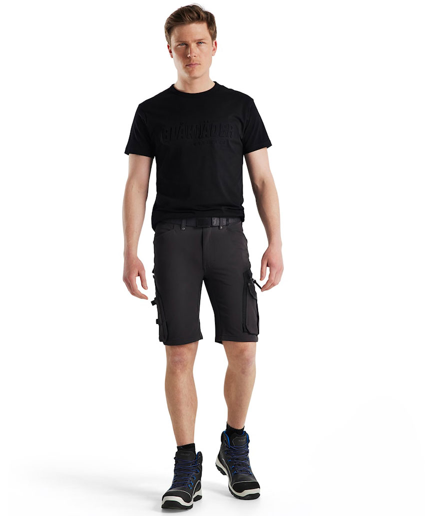Bl&aring;kl&auml;der arbetsshorts X1900 full stretch, M&ouml;rkgr&aring;/Svart
