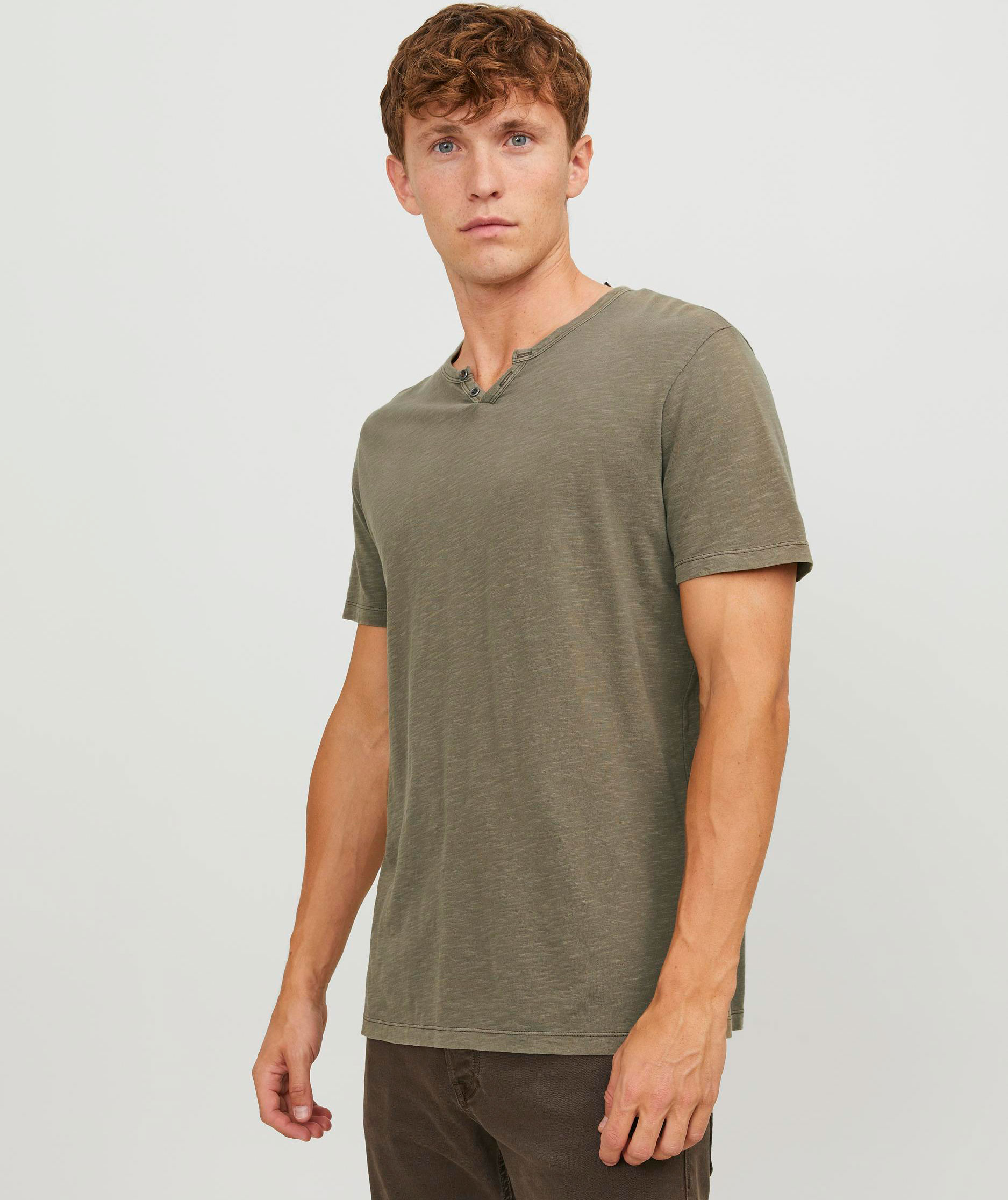 Jack & Jones JJESPLIT T-shirt, Dusky Green, large image number 5