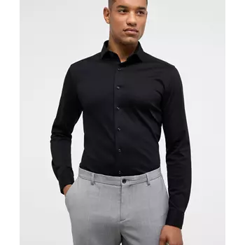 Eterna Soft Tailoring Jersey Slim fit skjorte, Black