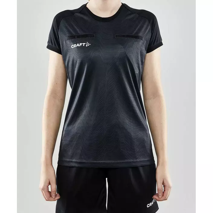 Craft Evolve Referee dame T-skjorte, Svart, large image number 1
