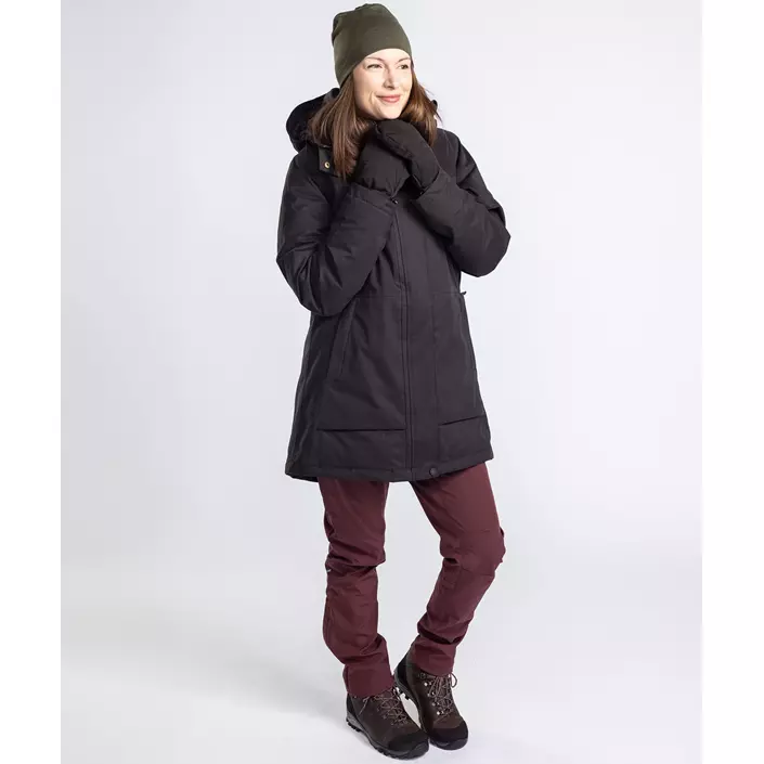 Pinewood dame vinter parkajakke, Black, large image number 1
