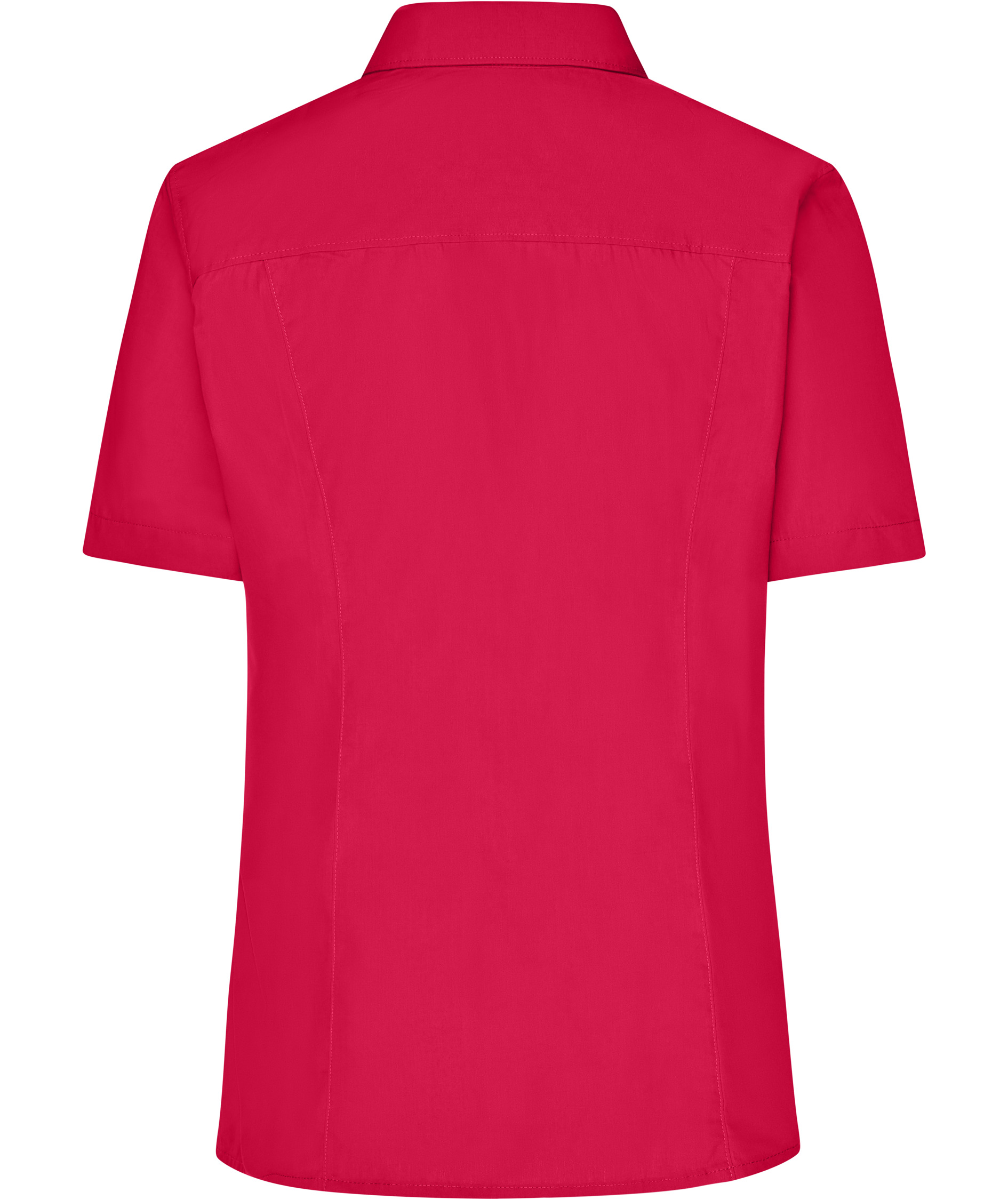 James & Nicholson women's short-sleeved Modern fit shirt, Red