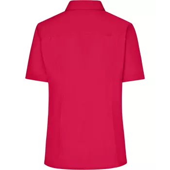 James & Nicholson kortærmet Modern fit dameskjorte, Rød
