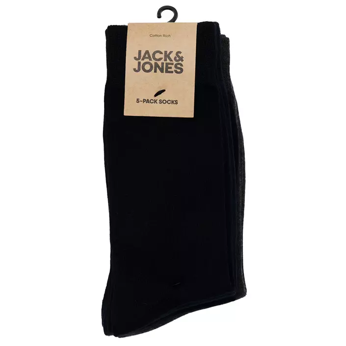 Jack & Jones JACBASIC 5-pack bamboo socks, Black/Grey/Blue, Black/Grey/Blue, large image number 6