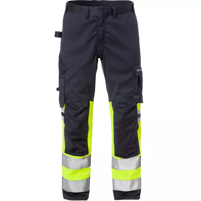 Fristads Flamestat work trousers 2162, Hi-vis Yellow/Marine, large image number 0