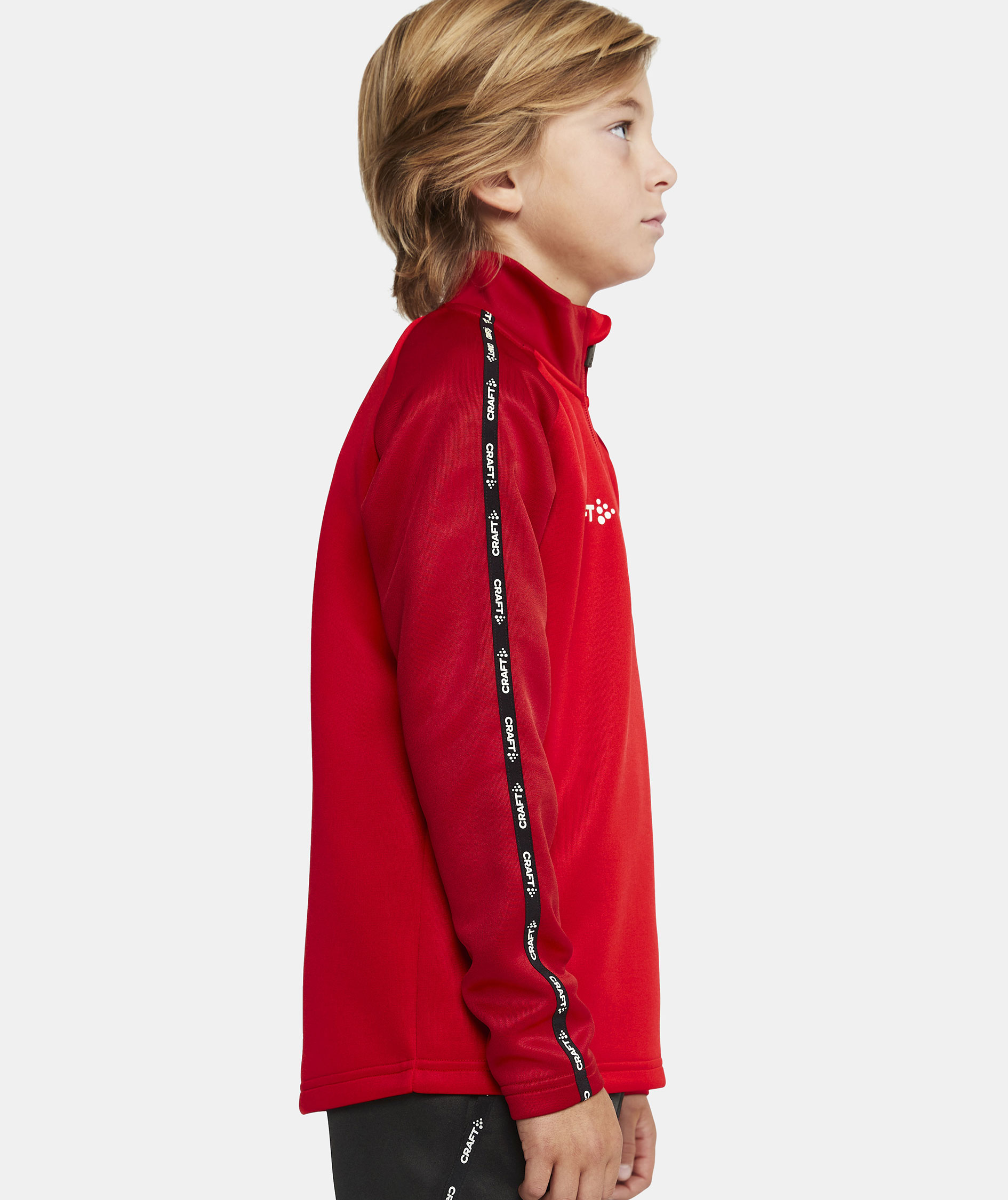 Craft Squad 2.0 halfzip training pullover for kids, Bright Red-Express, large image number 6