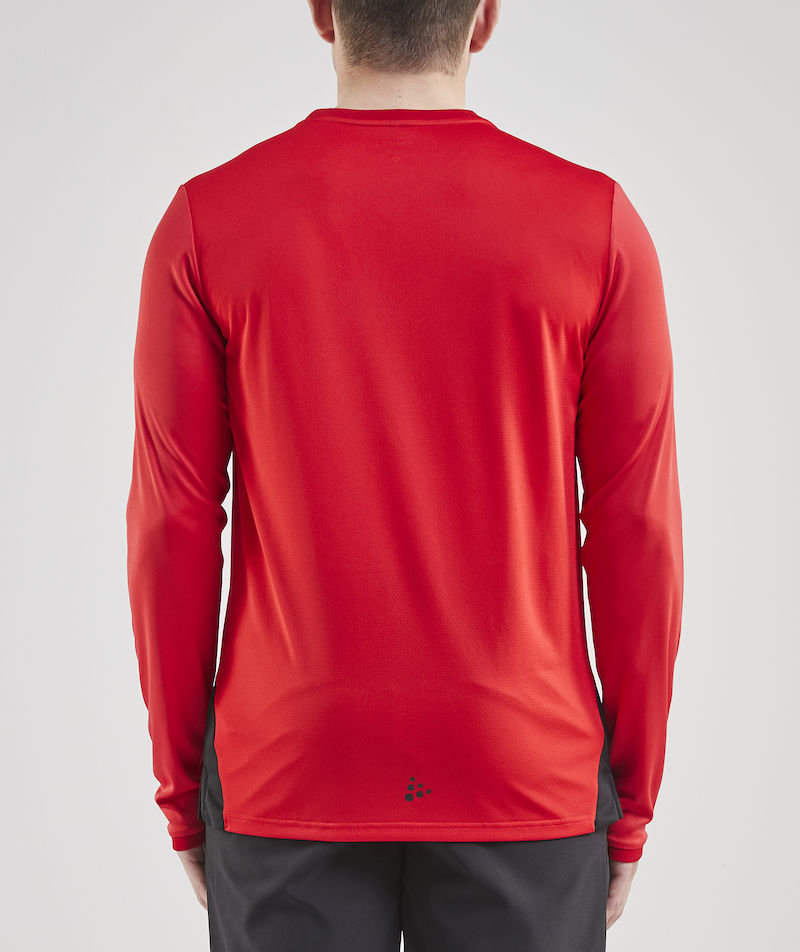 Craft Pro Control Impact lang&aelig;rmet T-shirt, R&oslash;d/Sort, large image number 3