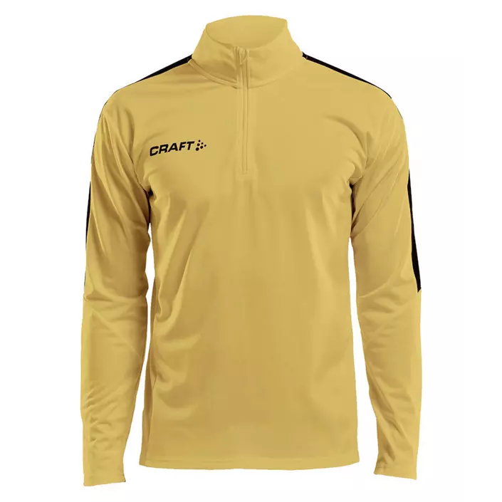 Craft Progress halfzip langermet T-skjorte, Sweden yellow/Black, large image number 0