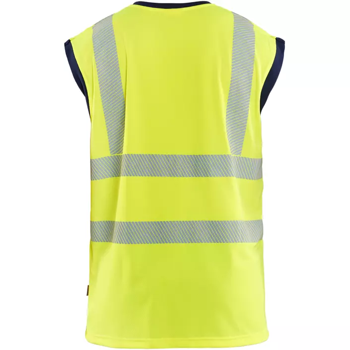 Blåkläder tank top, Varsel yellow/marinblå, large image number 1