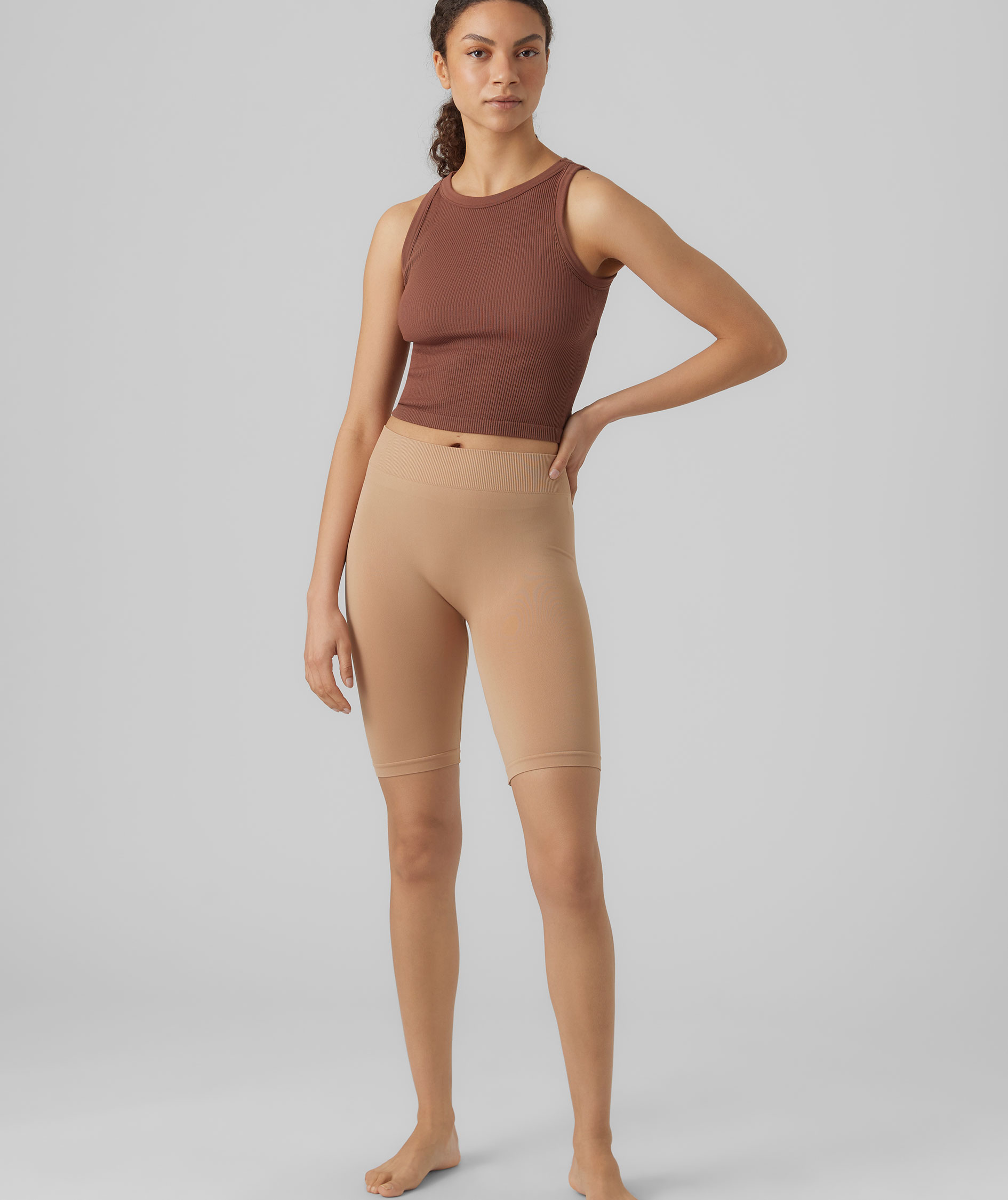 Vero Moda VMJACKIE women's seamless inner shorts, Tan, large image number 1